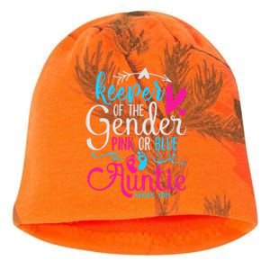 Keeper Of The Gender Auntie Loves You Aunt Baby Announcement Kati - Camo Knit Beanie