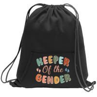 Keeper of the Gender Cute Baby Gender Reveal Party Gift Sweatshirt Cinch Pack Bag