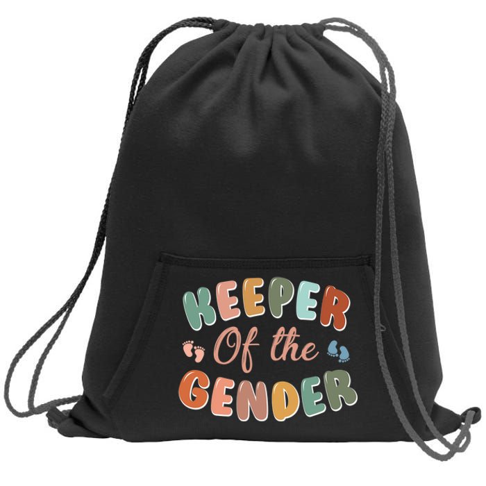 Keeper of the Gender Cute Baby Gender Reveal Party Gift Sweatshirt Cinch Pack Bag