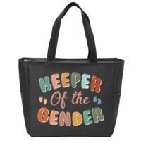 Keeper of the Gender Cute Baby Gender Reveal Party Gift Zip Tote Bag