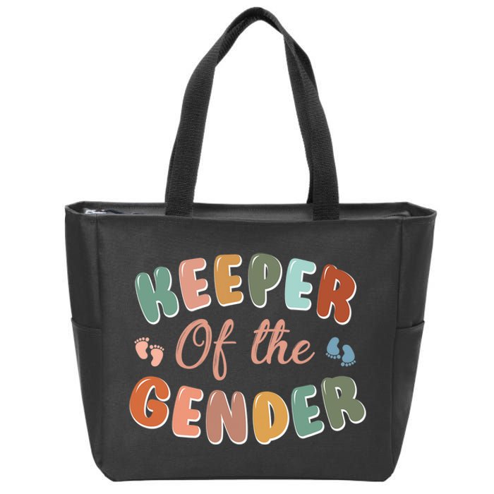 Keeper of the Gender Cute Baby Gender Reveal Party Gift Zip Tote Bag