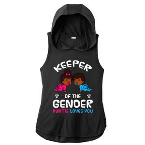 Keeper Of The Gender Auntie Loves You African American Baby Ladies PosiCharge Tri-Blend Wicking Draft Hoodie Tank