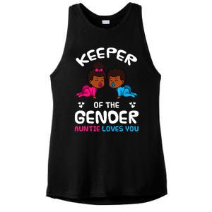 Keeper Of The Gender Auntie Loves You African American Baby Ladies PosiCharge Tri-Blend Wicking Tank