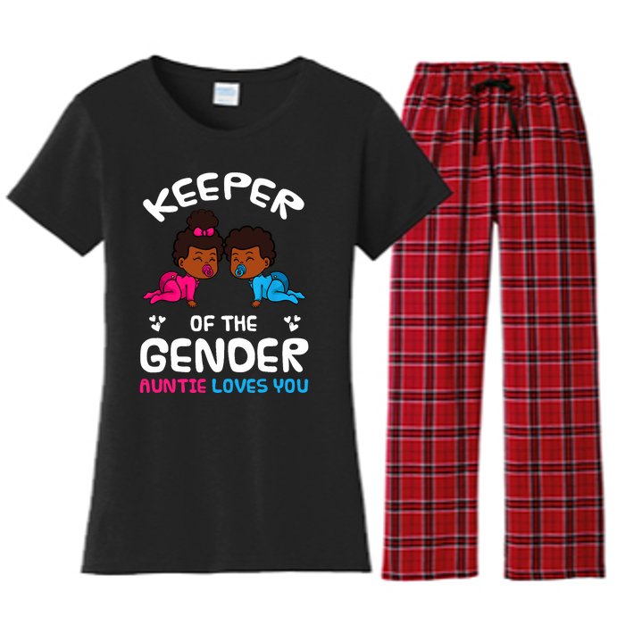 Keeper Of The Gender Auntie Loves You African American Baby Women's Flannel Pajama Set