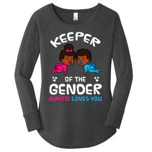 Keeper Of The Gender Auntie Loves You African American Baby Women's Perfect Tri Tunic Long Sleeve Shirt