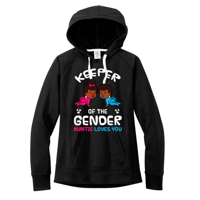 Keeper Of The Gender Auntie Loves You African American Baby Women's Fleece Hoodie