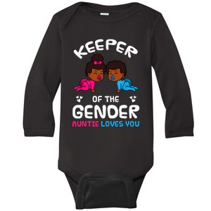 Keeper Of The Gender Auntie Loves You African American Baby Baby Long Sleeve Bodysuit