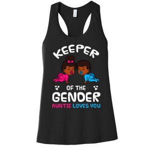 Keeper Of The Gender Auntie Loves You African American Baby Women's Racerback Tank