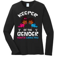 Keeper Of The Gender Auntie Loves You African American Baby Ladies Long Sleeve Shirt