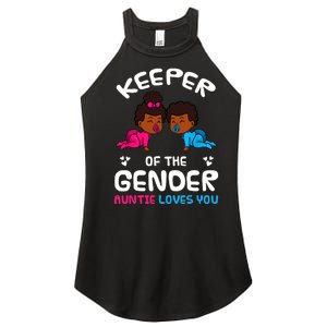 Keeper Of The Gender Auntie Loves You African American Baby Women's Perfect Tri Rocker Tank