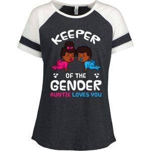 Keeper Of The Gender Auntie Loves You African American Baby Enza Ladies Jersey Colorblock Tee