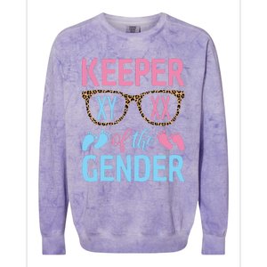 Keeper Of The Gender Baby Shower Gender Reveal Party Outfit Colorblast Crewneck Sweatshirt