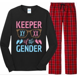 Keeper Of The Gender Baby Shower Gender Reveal Party Outfit Long Sleeve Pajama Set