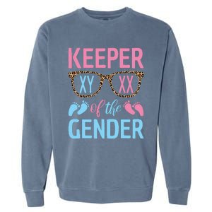 Keeper Of The Gender Baby Shower Gender Reveal Party Outfit Garment-Dyed Sweatshirt