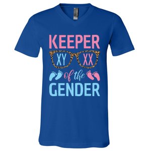 Keeper Of The Gender Baby Shower Gender Reveal Party Outfit V-Neck T-Shirt