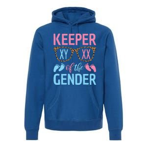 Keeper Of The Gender Baby Shower Gender Reveal Party Outfit Premium Hoodie