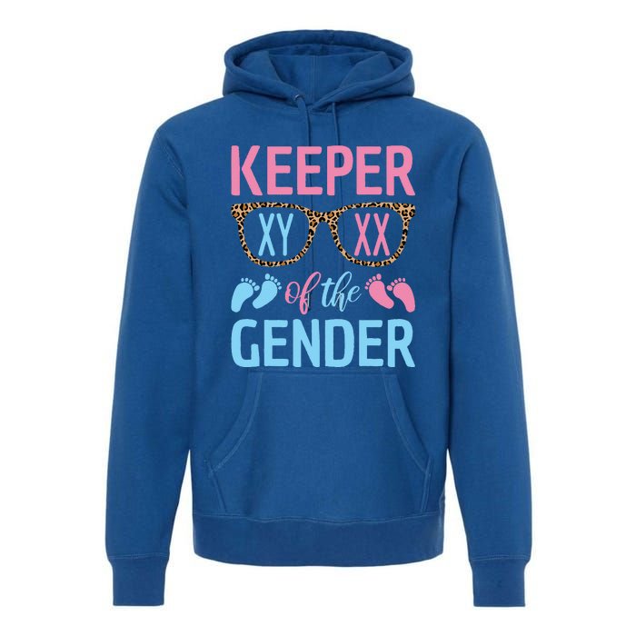 Keeper Of The Gender Baby Shower Gender Reveal Party Outfit Premium Hoodie