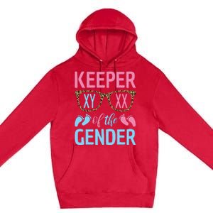 Keeper Of The Gender Baby Shower Gender Reveal Party Outfit Premium Pullover Hoodie