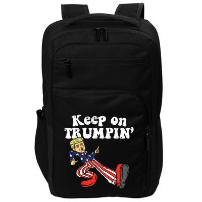 Keep On Trumpin Funny Usa Flag Support Reelect Trump 2020 Impact Tech Backpack