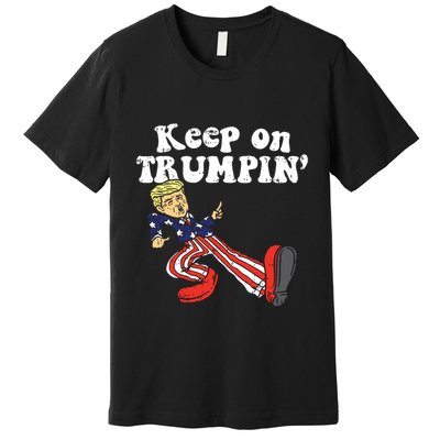 Keep On Trumpin Funny Usa Flag Support Reelect Trump 2020 Premium T-Shirt