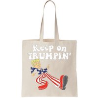 Keep On Trumpin Funny Usa Flag Support Reelect Trump 2020 Tote Bag