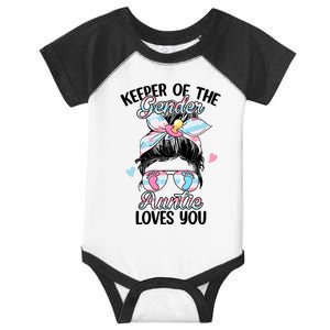 Keeper Of The Gender Auntie Loves You Funny Gender Reveal Gift Infant Baby Jersey Bodysuit