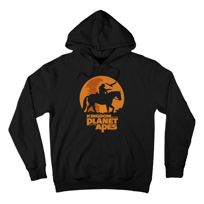 Kingdom Of The Planet Of The Apes Logo And Noa With Eagle Hoodie