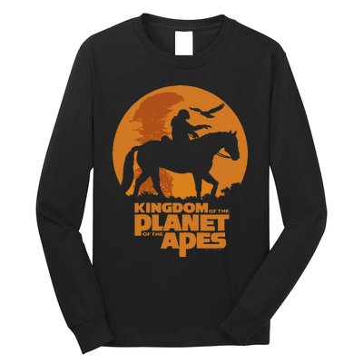 Kingdom Of The Planet Of The Apes Logo And Noa With Eagle Long Sleeve Shirt