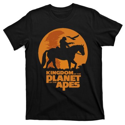 Kingdom Of The Planet Of The Apes Logo And Noa With Eagle T-Shirt