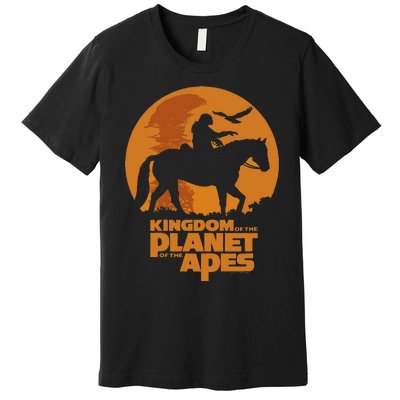 Kingdom Of The Planet Of The Apes Logo And Noa With Eagle Premium T-Shirt