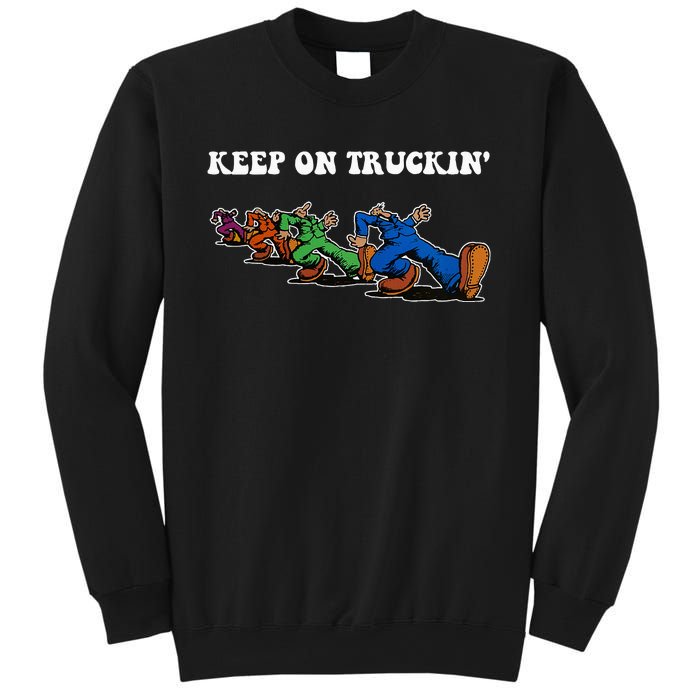 Keep On Truckin Distressed Arts Cars Truck Drivers Sweatshirt