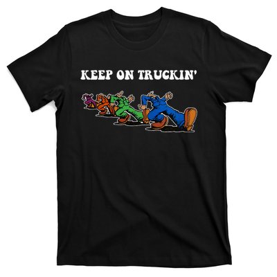 Keep On Truckin Distressed Arts Cars Truck Drivers T-Shirt