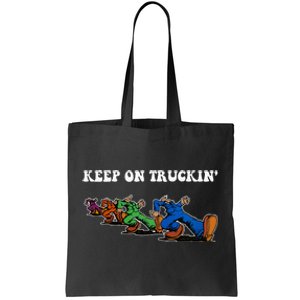 Keep On Truckin Distressed Arts Cars Truck Drivers Tote Bag