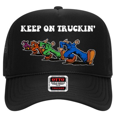 Keep On Truckin Distressed Arts Cars Truck Drivers Trucker Hat