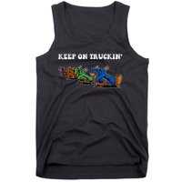 Keep On Truckin Distressed Arts Cars Truck Drivers Tank Top