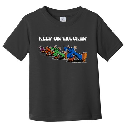 Keep On Truckin Distressed Arts Cars Truck Drivers Toddler T-Shirt