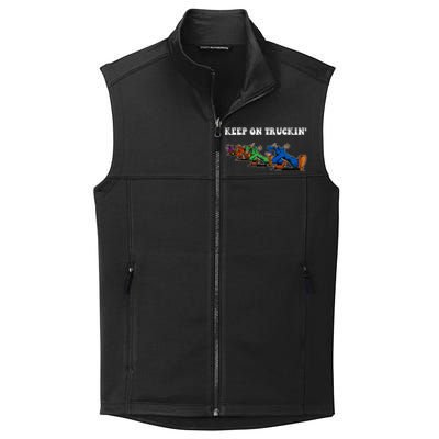 Keep On Truckin Distressed Arts Cars Truck Drivers Collective Smooth Fleece Vest