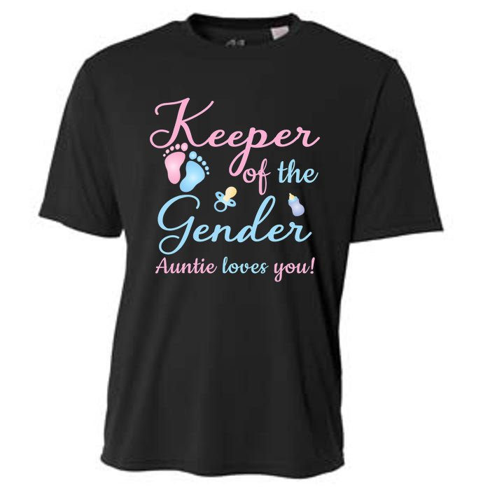 Keeper Of The Gender Auntie Loves Gender Reveal Party Idea Cooling Performance Crew T-Shirt