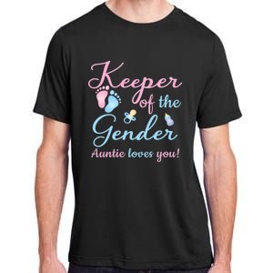 Keeper Of The Gender Auntie Loves Gender Reveal Party Idea Adult ChromaSoft Performance T-Shirt