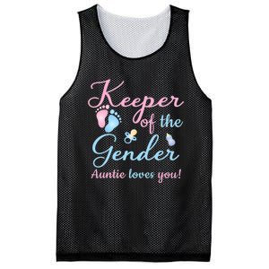 Keeper Of The Gender Auntie Loves Gender Reveal Party Idea Mesh Reversible Basketball Jersey Tank