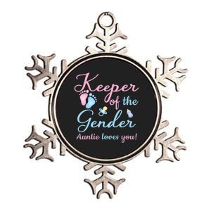 Keeper Of The Gender Auntie Loves Gender Reveal Party Idea Metallic Star Ornament