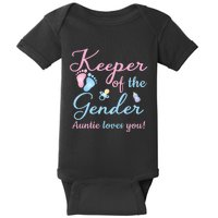 Keeper Of The Gender Auntie Loves Gender Reveal Party Idea Baby Bodysuit