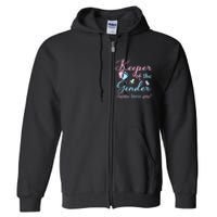 Keeper Of The Gender Auntie Loves Gender Reveal Party Idea Full Zip Hoodie