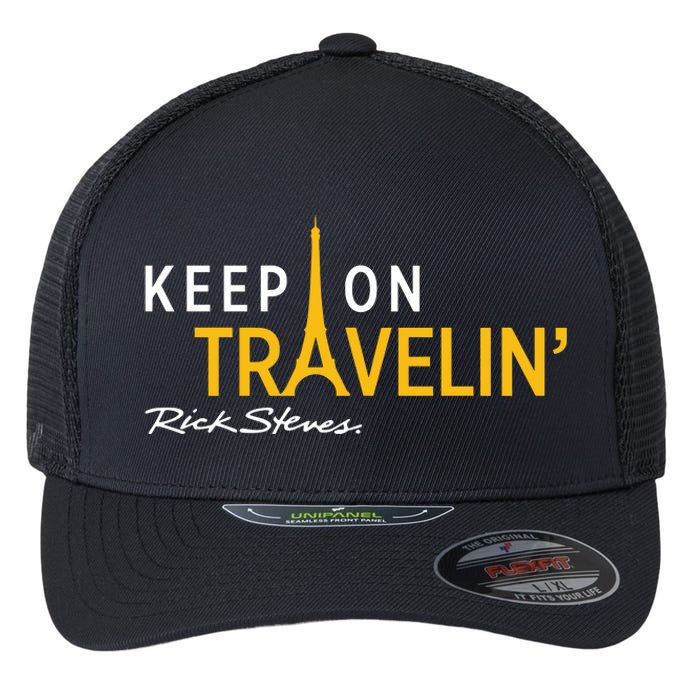 Keep On Travelin Rick Steves Flexfit Unipanel Trucker Cap