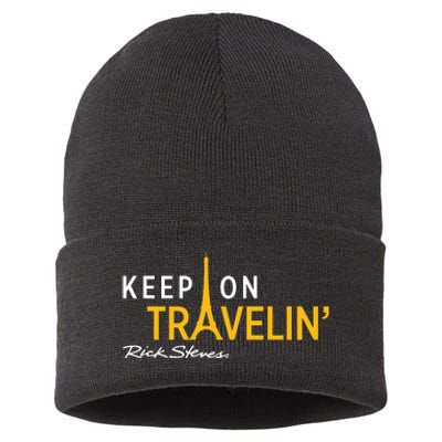 Keep On Travelin Rick Steves Sustainable Knit Beanie