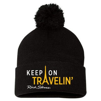 Keep On Travelin Rick Steves Pom Pom 12in Knit Beanie