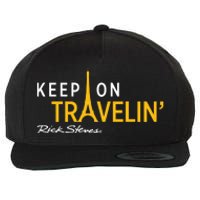 Keep On Travelin Rick Steves Wool Snapback Cap