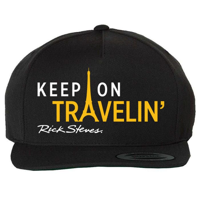 Keep On Travelin Rick Steves Wool Snapback Cap