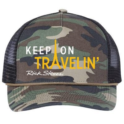 Keep On Travelin Rick Steves Retro Rope Trucker Hat Cap