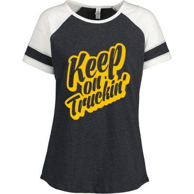 Keep On Truckin Enza Ladies Jersey Colorblock Tee